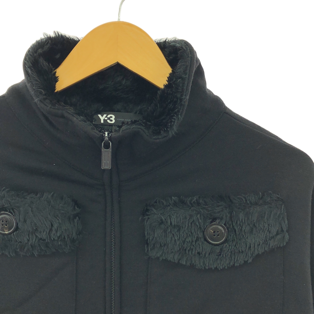 Y-3 / ワイスリー ロゴ刺しゅう ファー ジップアップ スウェット