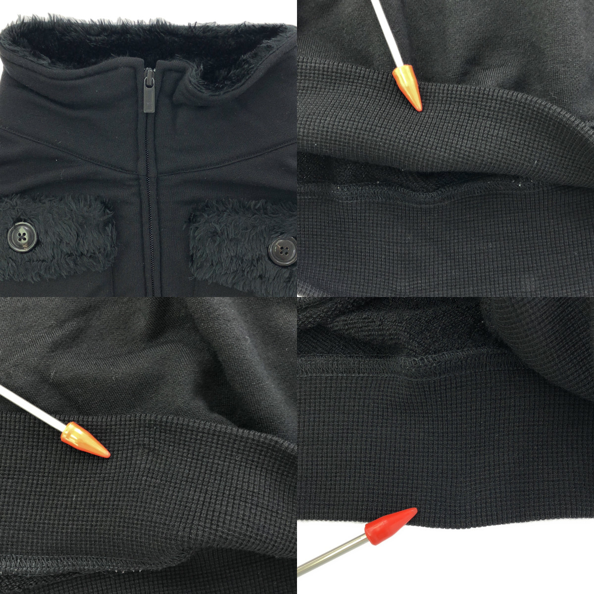 Y-3 / ワイスリー ロゴ刺しゅう ファー ジップアップ スウェット