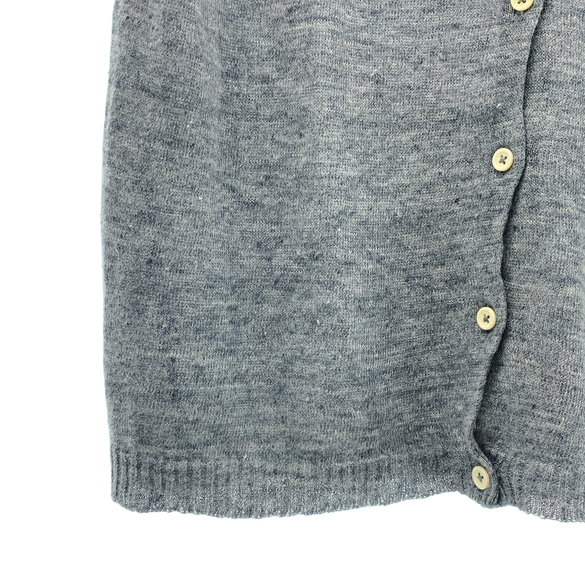 MARGARET HOWELL / マーガレットハウエル リネン クルーネック 半袖カーディガン