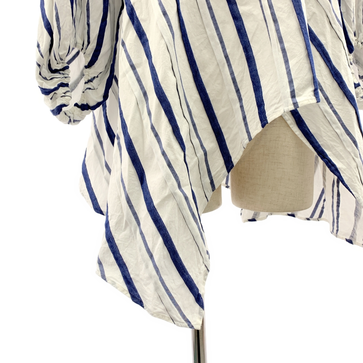 ENFOLD / エンフォルド ストライプ ボリューム ブラウス