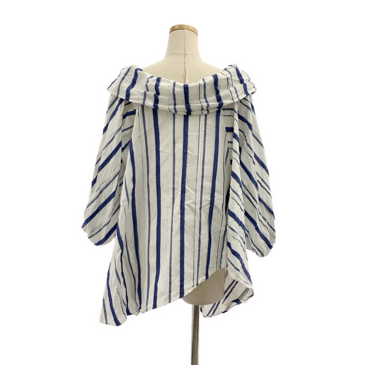 ENFOLD / エンフォルド ストライプ ボリューム ブラウス