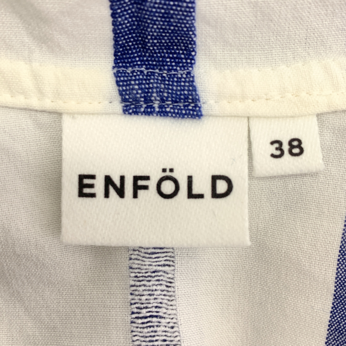 ENFOLD / エンフォルド ストライプ ボリューム ブラウス