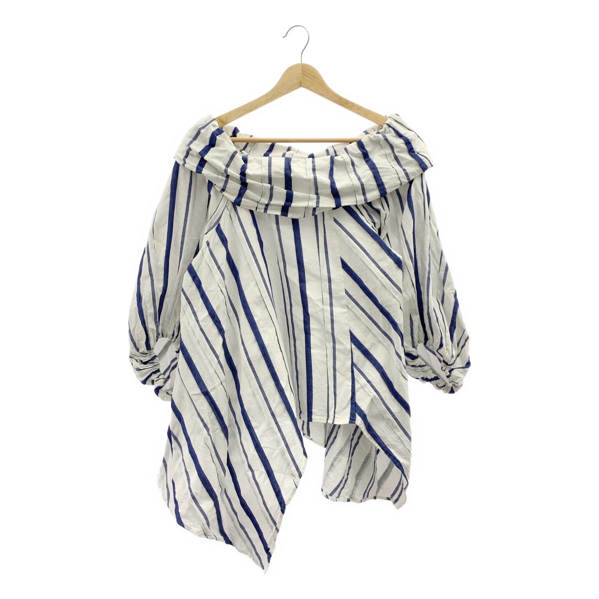 ENFOLD / エンフォルド ストライプ ボリューム ブラウス