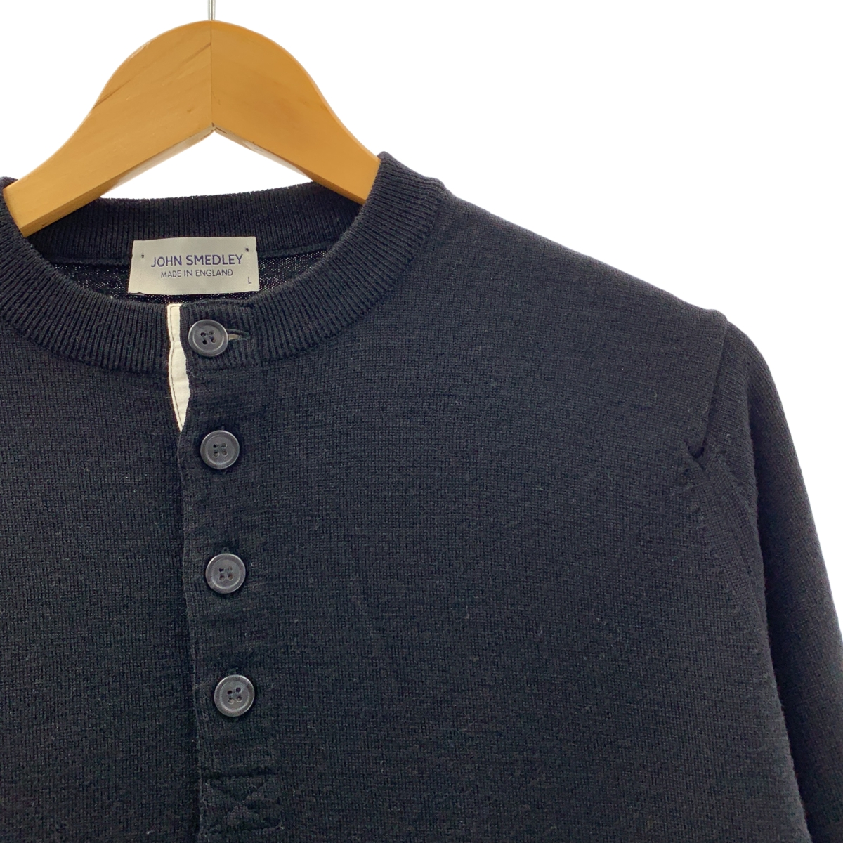 JOHN SMEDLEY / ジョンスメドレー ウール ヘンリーネック ニット
