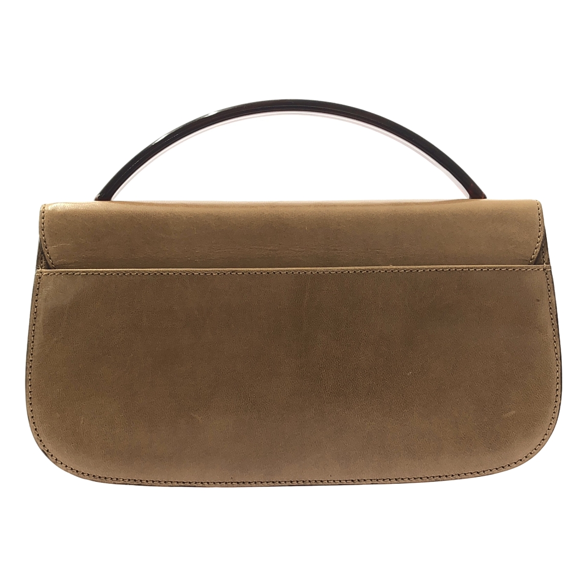 PRADA / プラダ MADRAS BACHEL / レザー ロゴ フラップハンドバッグ