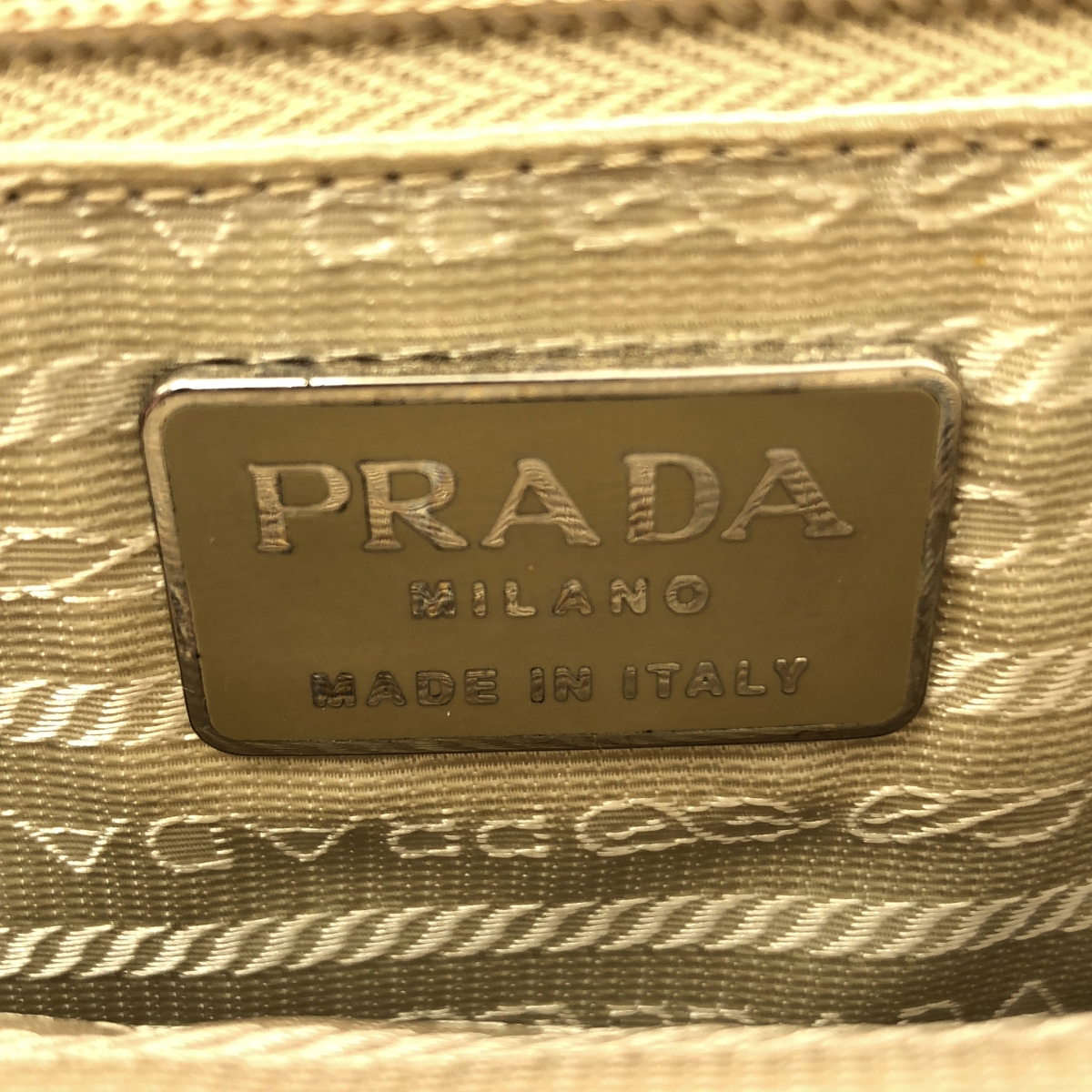 PRADA / プラダ MADRAS BACHEL / レザー ロゴ フラップハンドバッグ