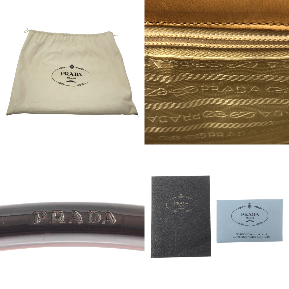 PRADA / プラダ MADRAS BACHEL / レザー ロゴ フラップハンドバッグ