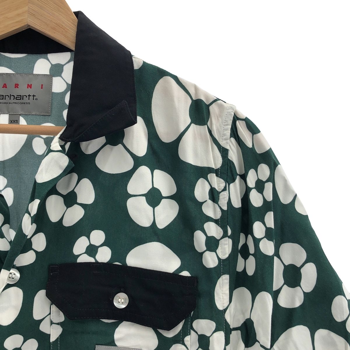 MARNI / マルニ × carhartt / レーヨン プリント オープンカラーシャツ