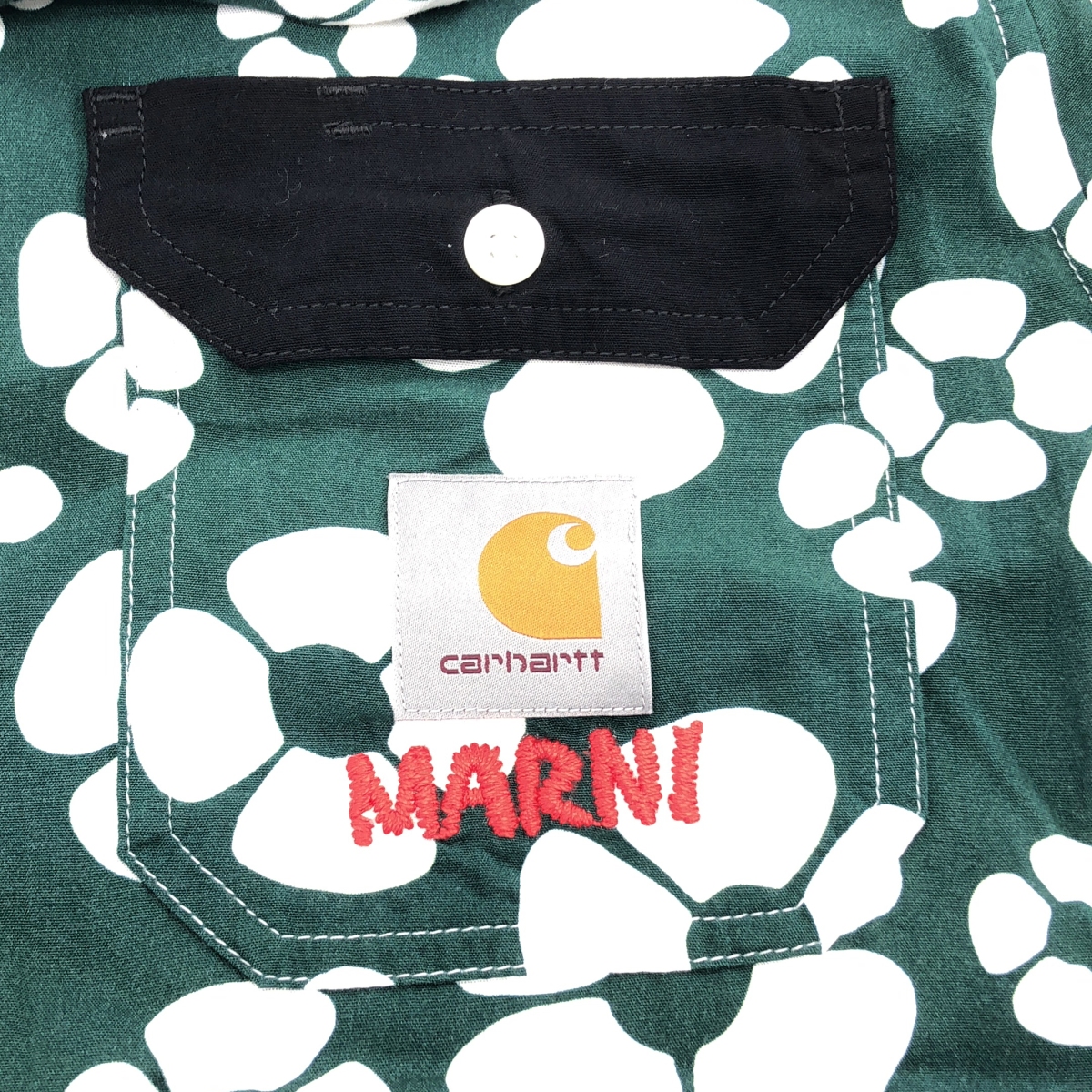 MARNI / マルニ × carhartt / レーヨン プリント オープンカラーシャツ