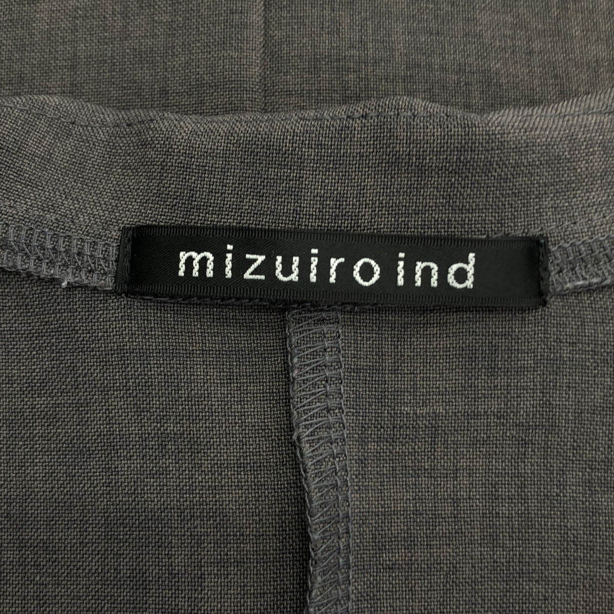 mizuiroind / ミズイロインド オーバーシルエット ポケット付き ショールカラー ロング ワンピース