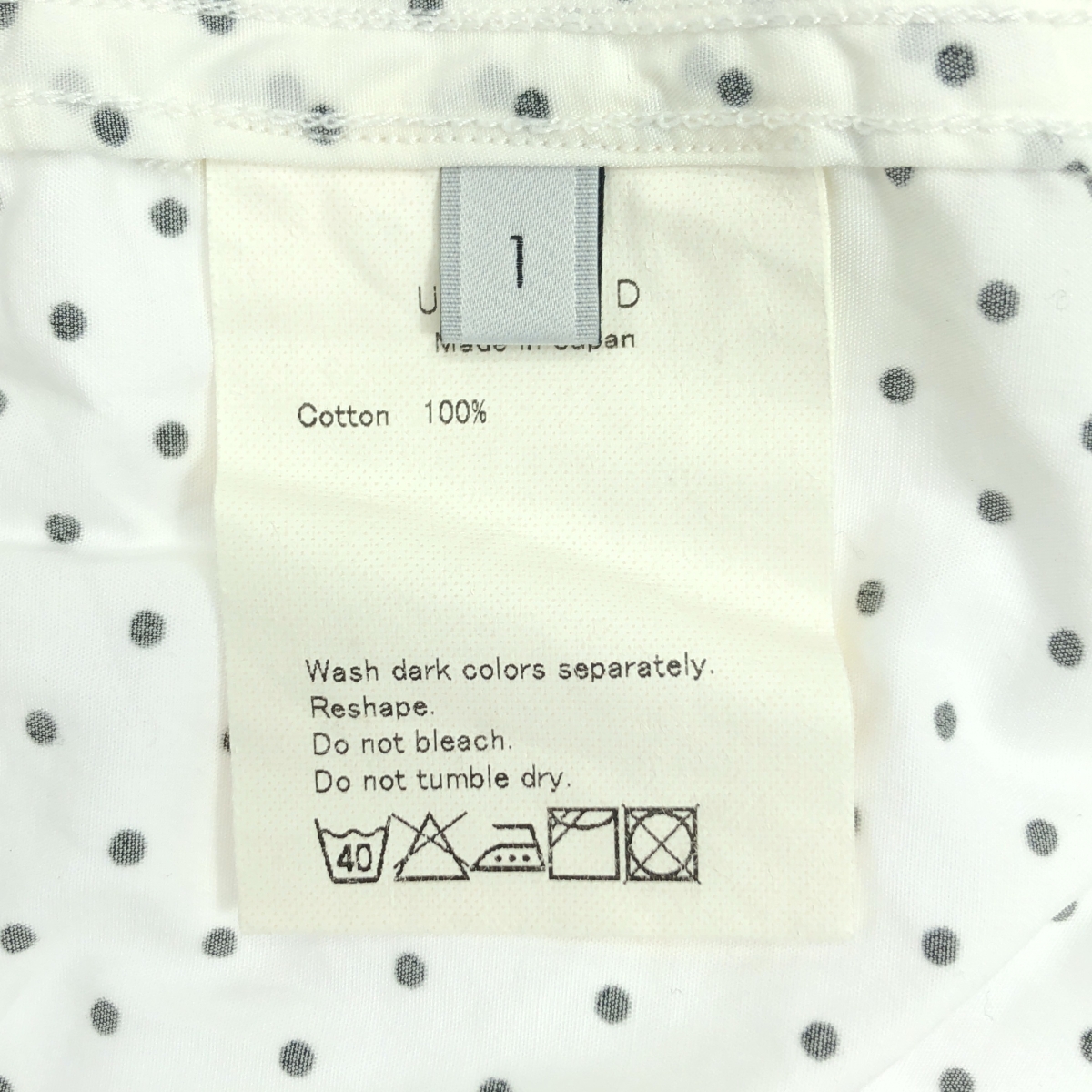 UNUSED / アンユーズド コットン ドット ウエスタンシャツ