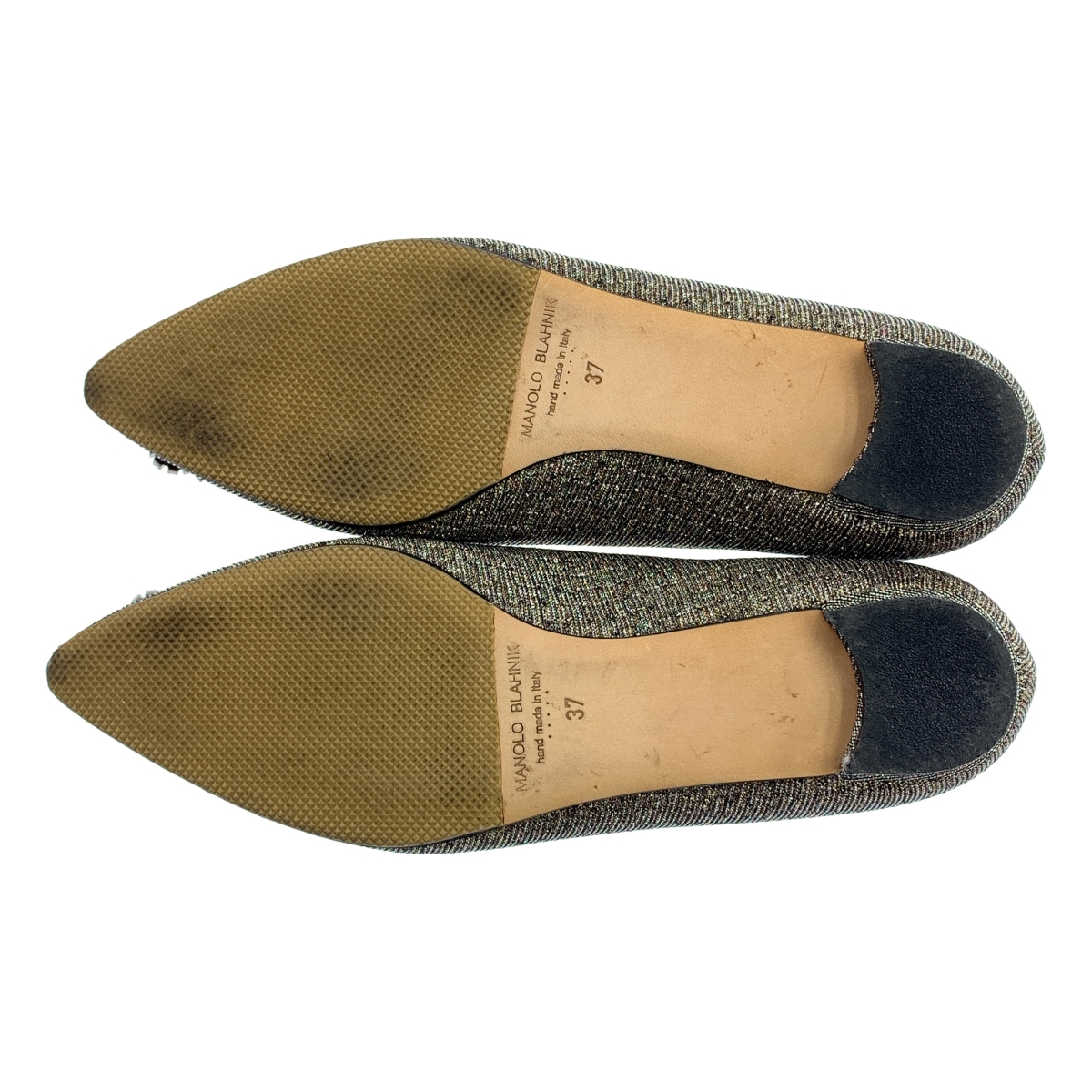 MANOLO BLAHNIK / マノロブラニク HANGISI ハンギシ ビジューバックル ラメ パンプス