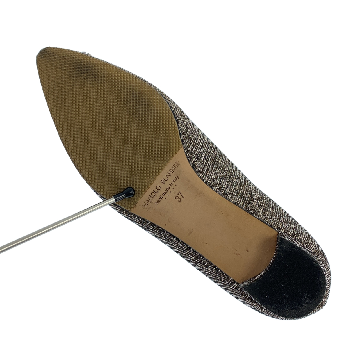 MANOLO BLAHNIK / マノロブラニク HANGISI ハンギシ ビジューバックル ラメ パンプス