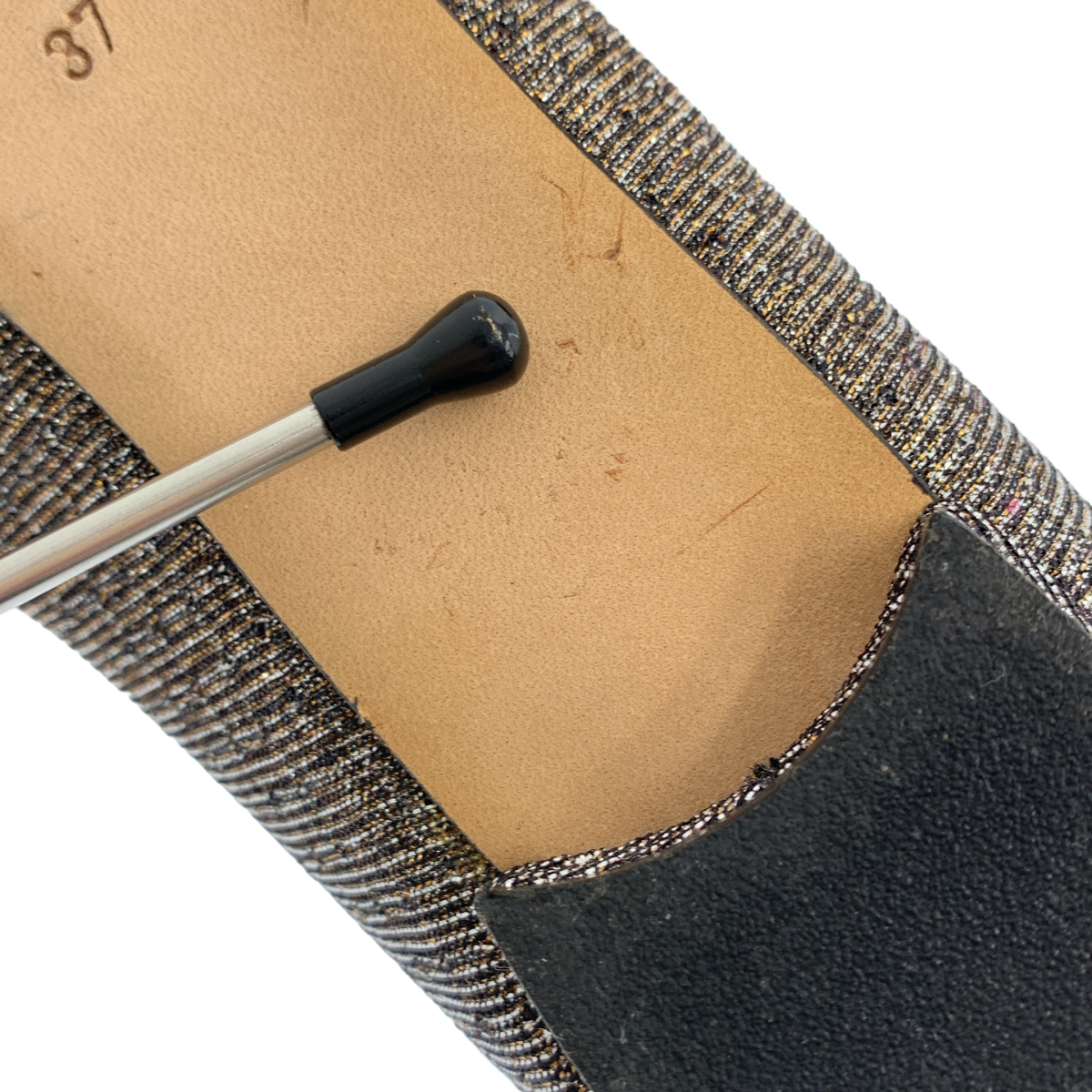 MANOLO BLAHNIK / マノロブラニク HANGISI ハンギシ ビジューバックル ラメ パンプス