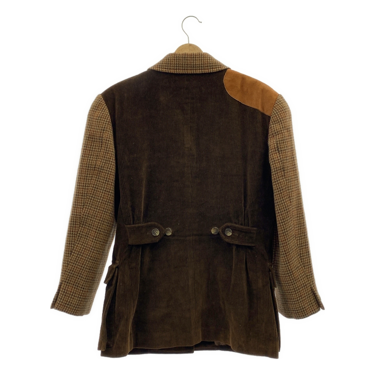 RALPH LAUREN / ラルフローレン コーデュロイ スエード 切替 千鳥格子 ハンティング ジャケット