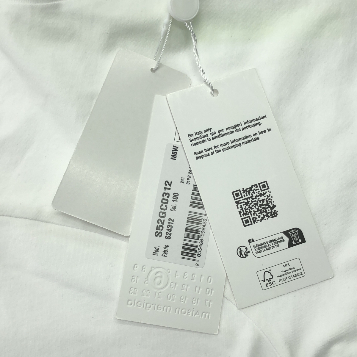 MM6 Maison Margiela / エムエムシックスメゾンマルジェラ カレンダータグ クロップド コットン Tシャツ