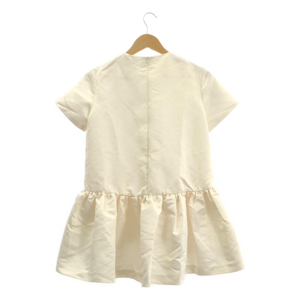 TSURU by Mariko Oikawa / ツルバイマリコオイカワ サテン ペプラム ブラウス シャツ