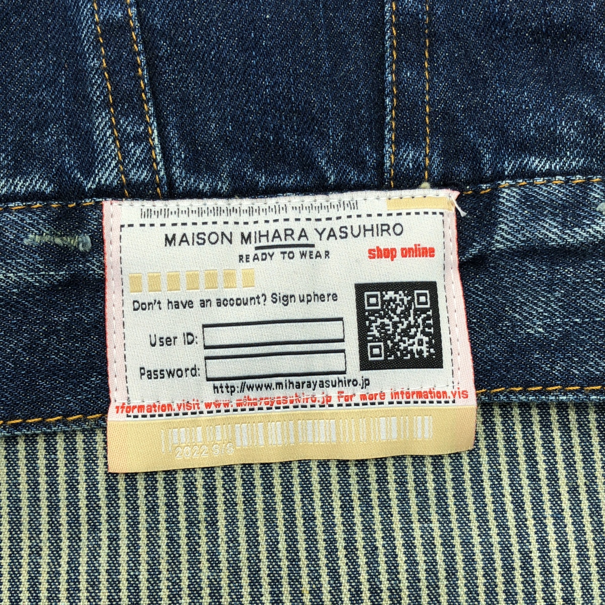 Maison MIHARA YASUHIRO / メゾンミハラヤスヒロ カットオフ加工 ヒッコリーデニム 切替 トラッカージャケット