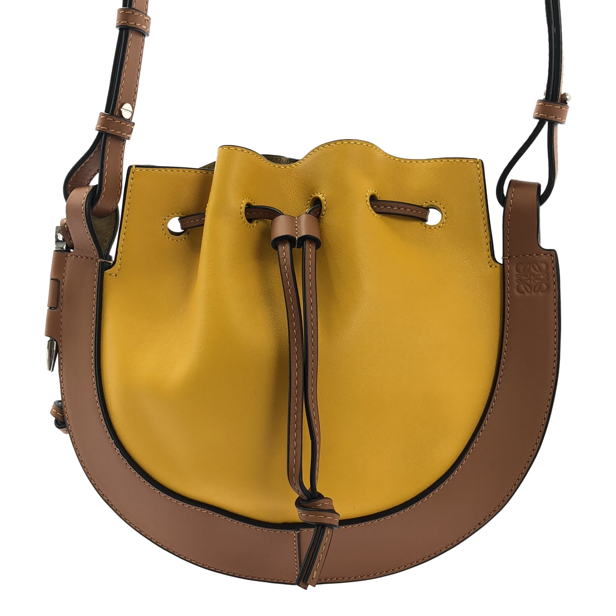 LOEWE / ロエベ HORSESHOE SMALL / ホースシュー スモール アナグラム レザー ショルダーバッグ