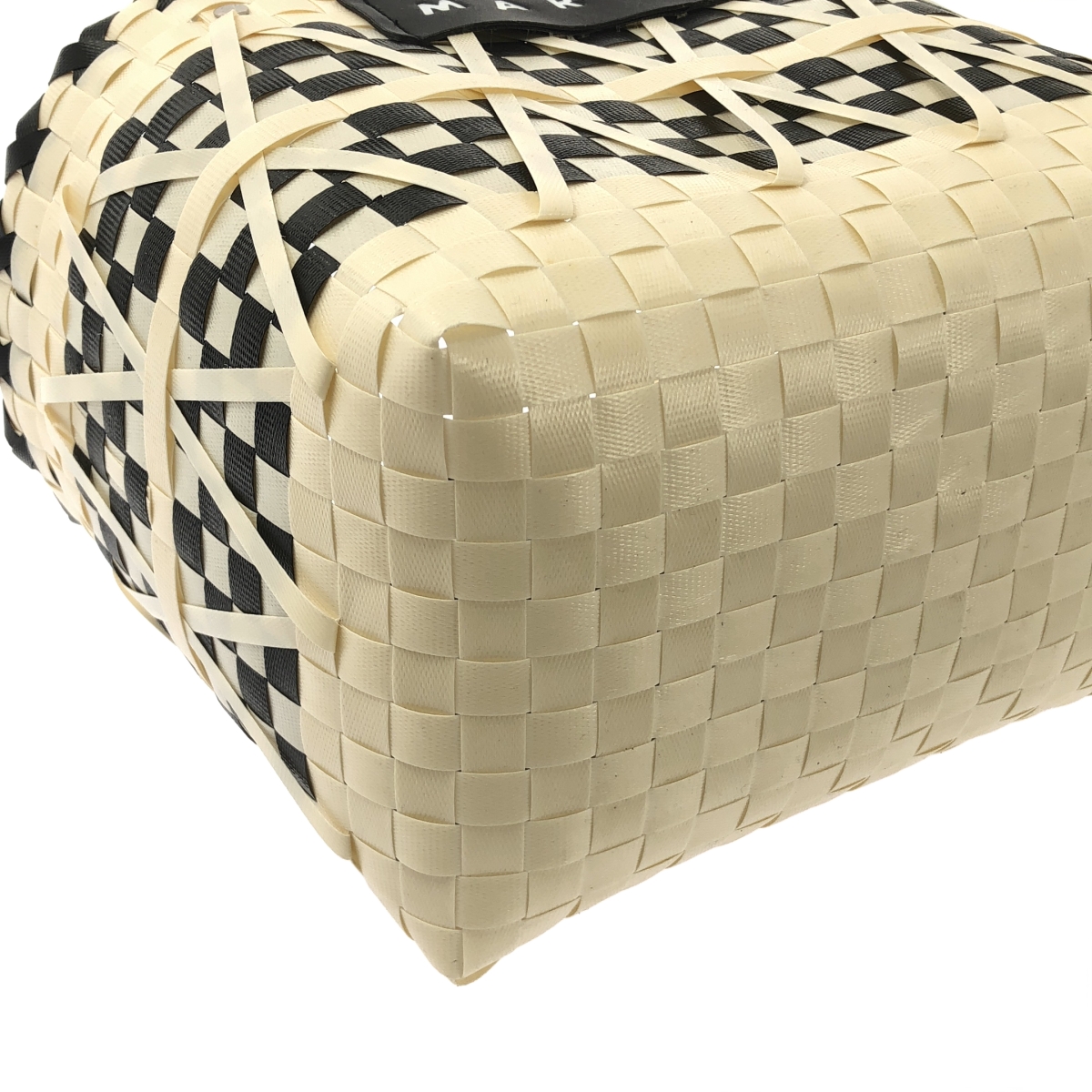 MARNI / マルニ チェック柄 かご ロゴ ハンド トートバッグ