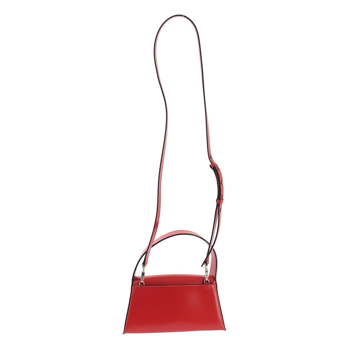 FERRAGAMO / フェラガモ Geometric Mini Bag / 2way ショルダー付き レザー ジオメトリック ハンドバッグ