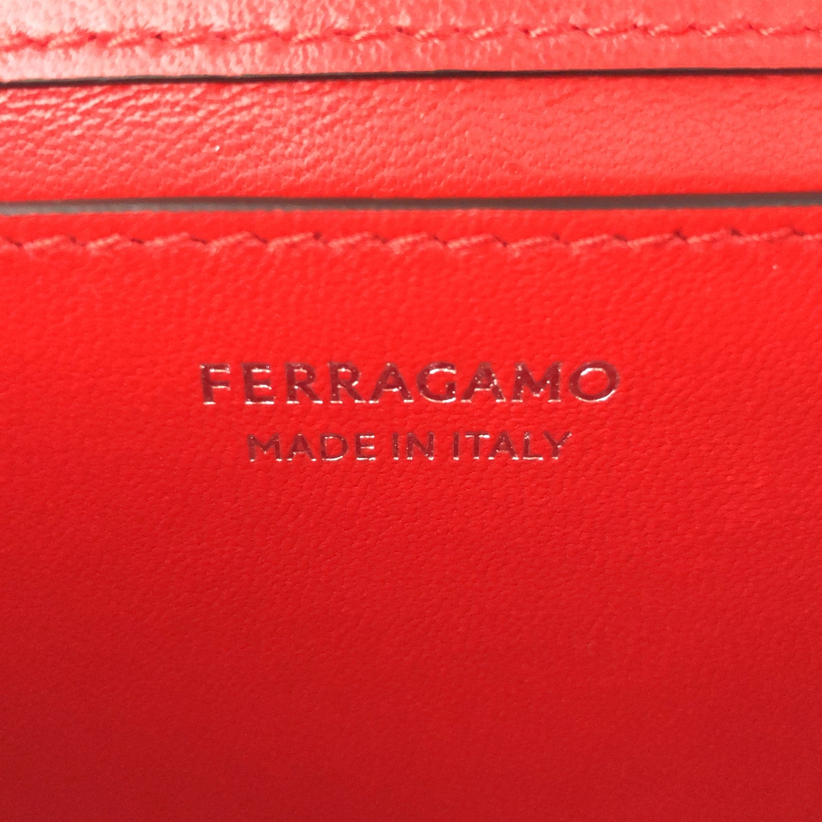 FERRAGAMO / フェラガモ Geometric Mini Bag / 2way ショルダー付き レザー ジオメトリック ハンドバッグ