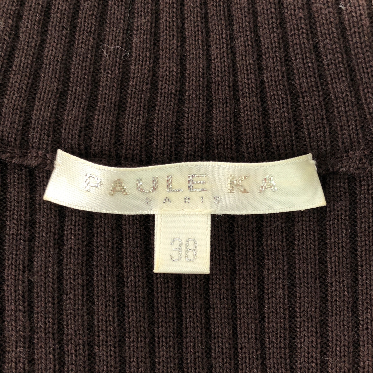 PAULE KA / ポールカ ベルテッド リブ ニット ワンピース