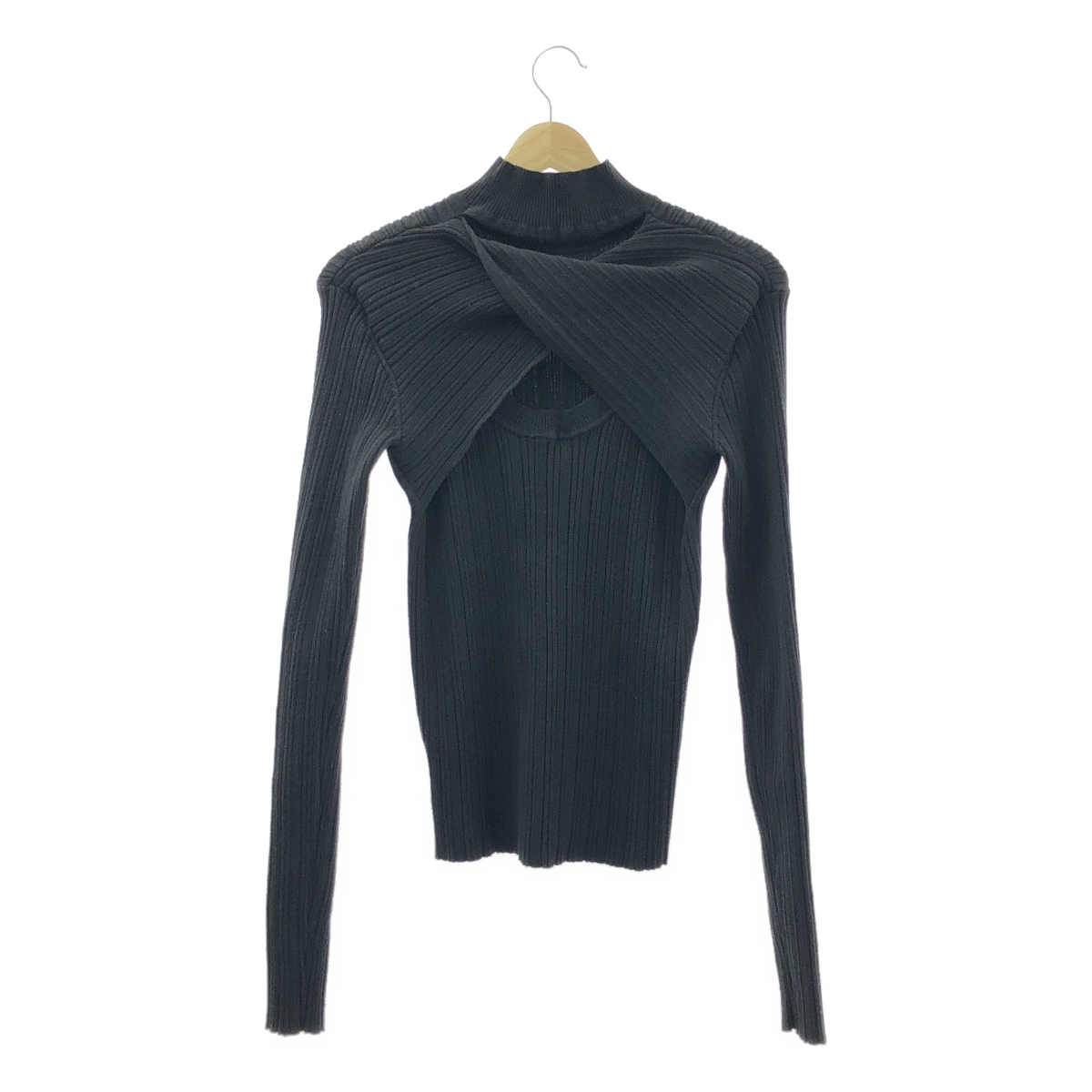 LE CIEL BLEU / ルシェルブルー Rondom Rib Twist Knit / ランダム リブ ツイスト ウール ニット