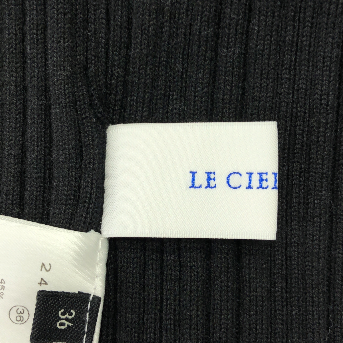 LE CIEL BLEU / ルシェルブルー Rondom Rib Twist Knit / ランダム リブ ツイスト ウール ニット