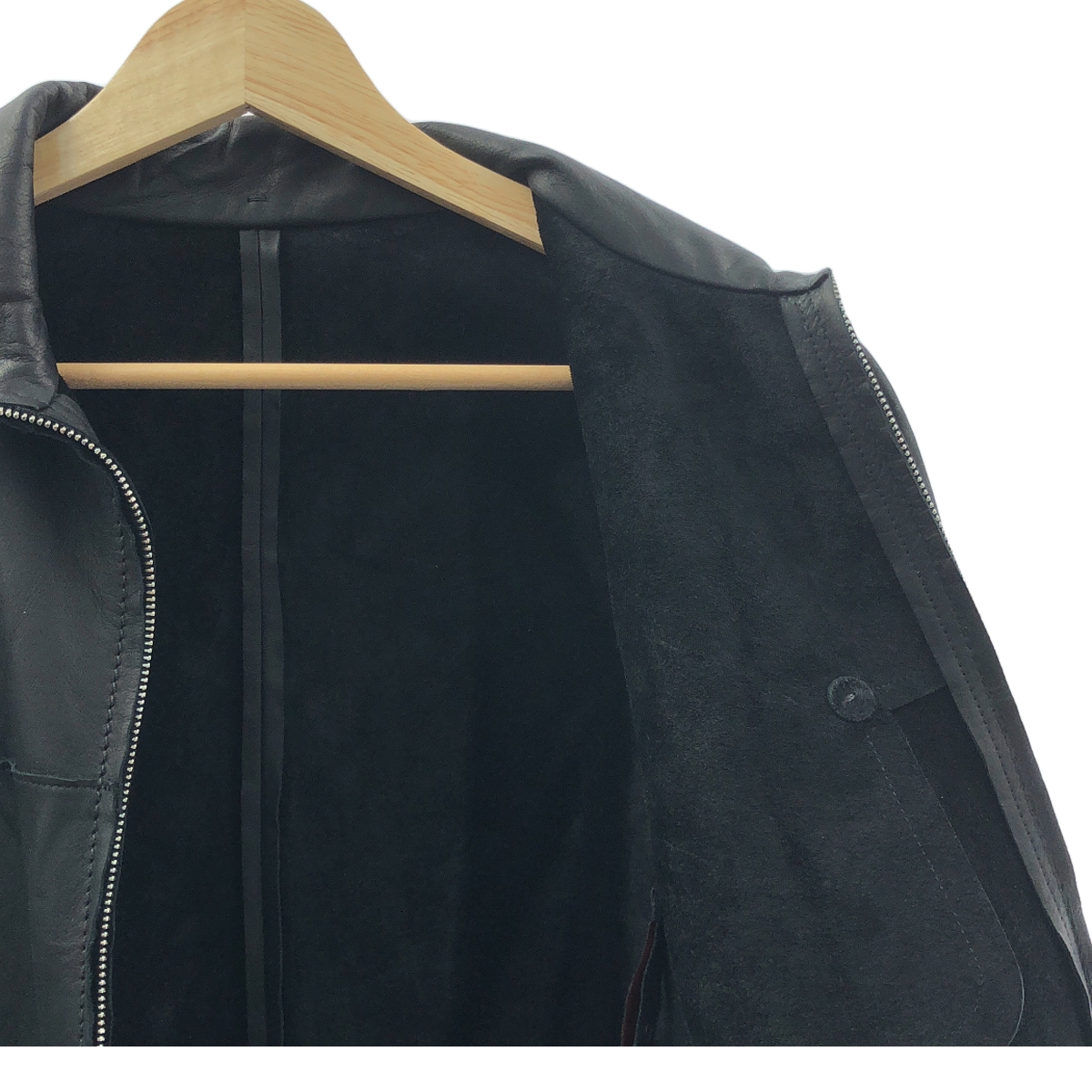 m.a+ / エムエークロス H252DZ WAXY 1.0 / ZIPPED TALL COLLAR SHIRT カーフレザーシャツ ジャケット