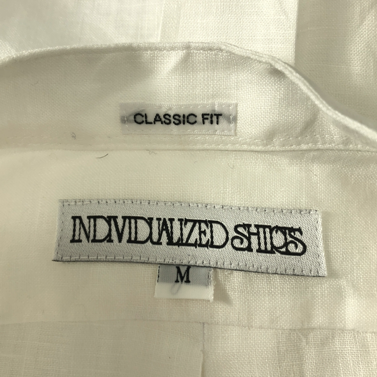 INDIVIDUALIZED SHIRTS / インディビジュアライズドシャツ リネン バンドカラー シャツ