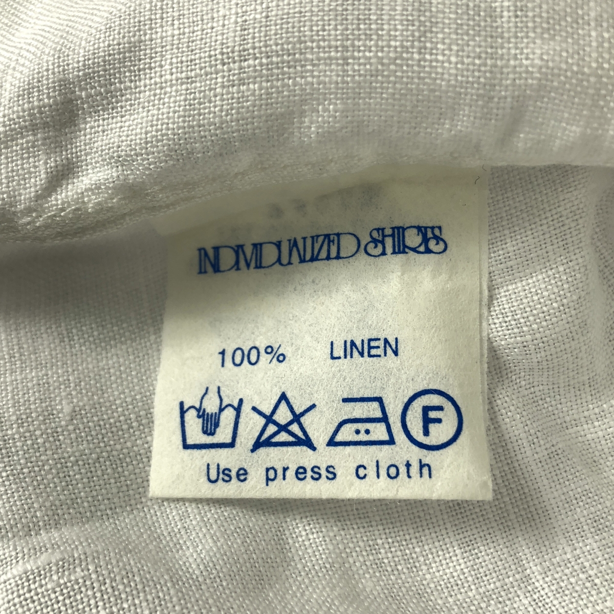 INDIVIDUALIZED SHIRTS / インディビジュアライズドシャツ リネン バンドカラー シャツ