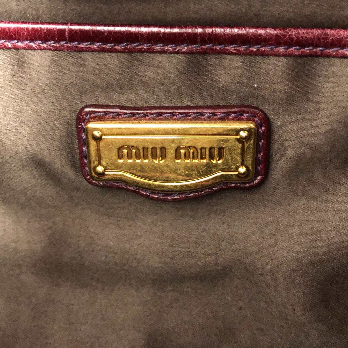 miu miu / ミュウミュウ VITELLO LUX ヴィッテロリュクス 2WAY レザー ハンドバッグ