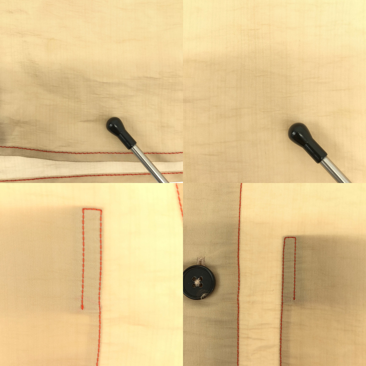 JIL SANDER / ジルサンダー コントラストステッチ 長袖 キュプラ シャツ