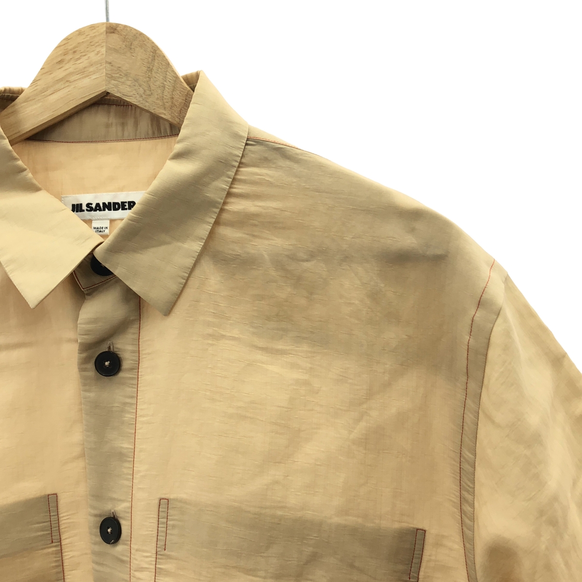 JIL SANDER / ジルサンダー コントラストステッチ 長袖 キュプラ シャツ