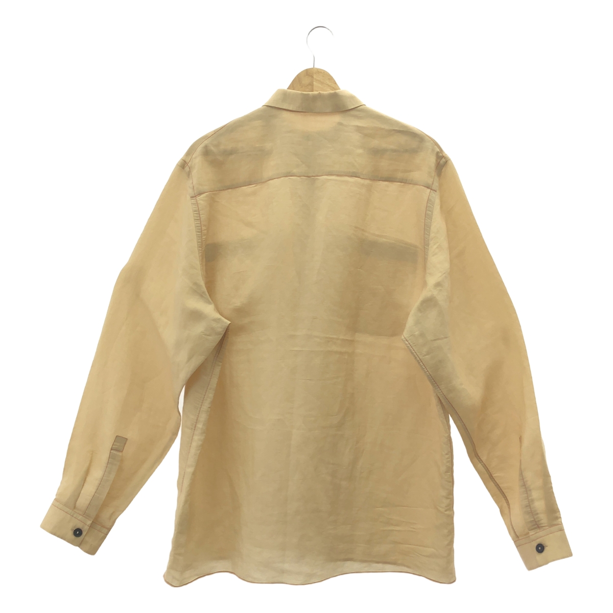 JIL SANDER / ジルサンダー コントラストステッチ 長袖 キュプラ シャツ