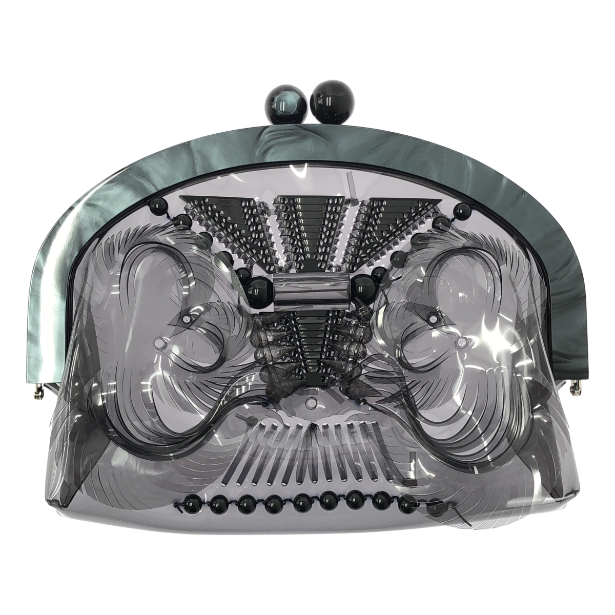 Mame Kurogouchi / マメクロゴウチ がま口 クリア クラッチ ハンドバッグ