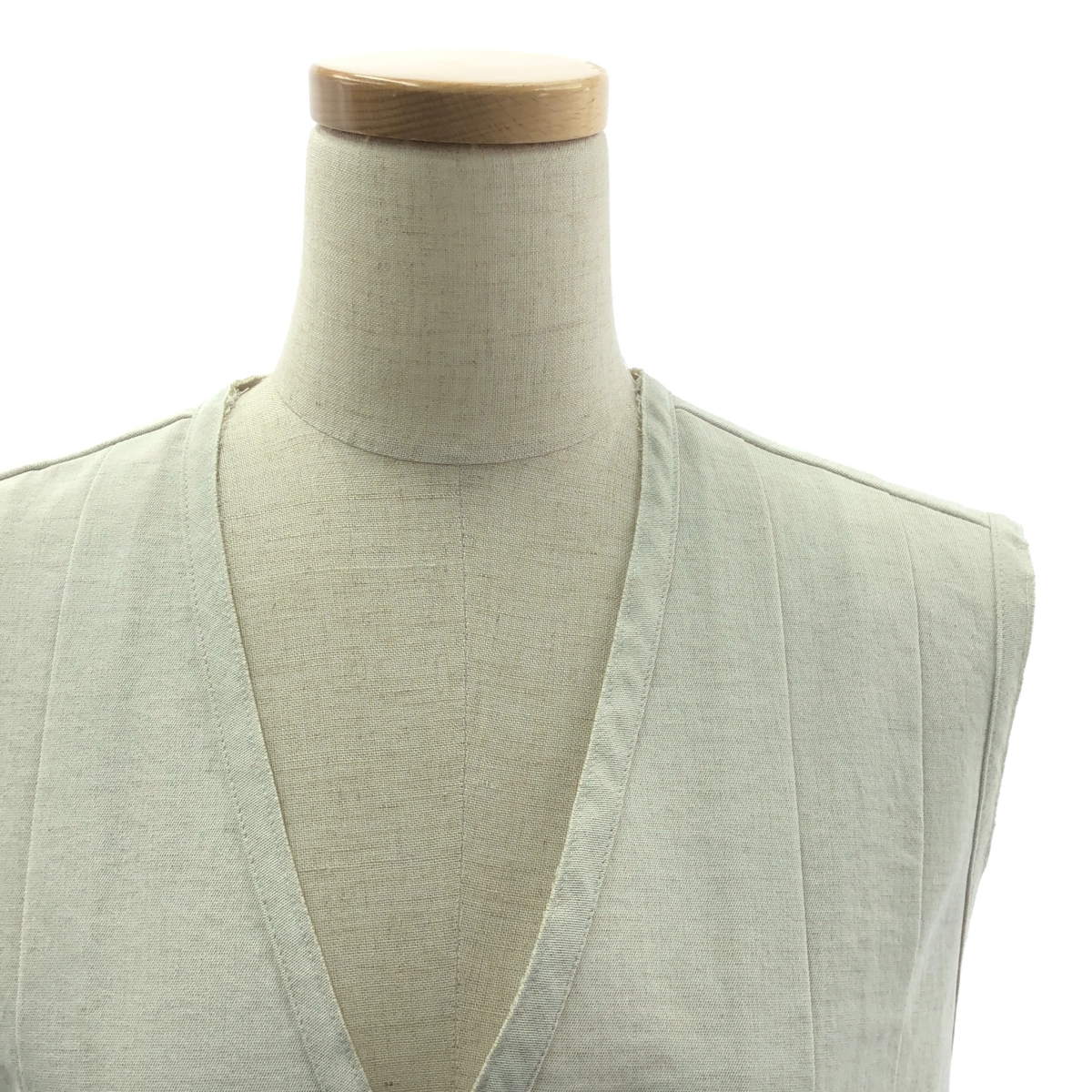 A PUPIL / アピューピル コットン リネン カットオフ ベルテッド プルオーバー トップス