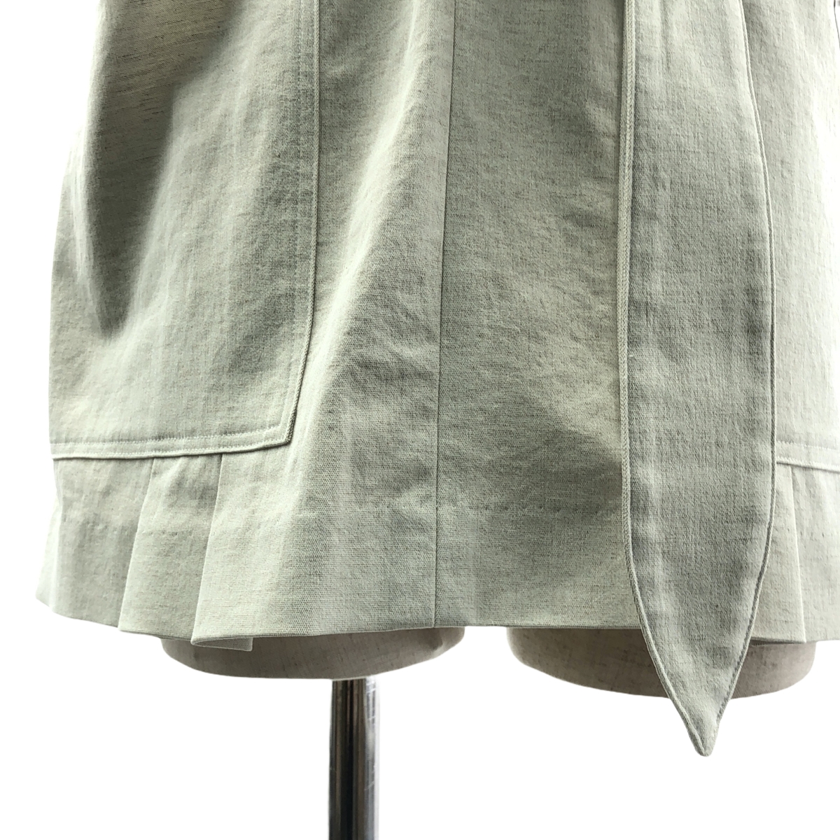 A PUPIL / アピューピル コットン リネン カットオフ ベルテッド プルオーバー トップス