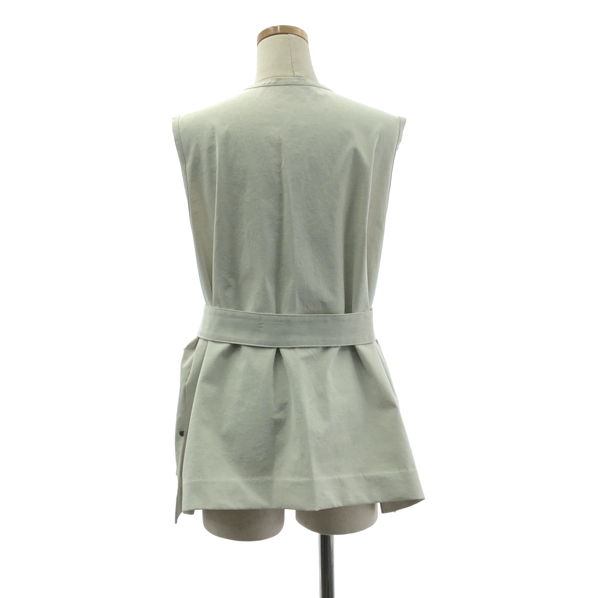 A PUPIL / アピューピル コットン リネン カットオフ ベルテッド プルオーバー トップス