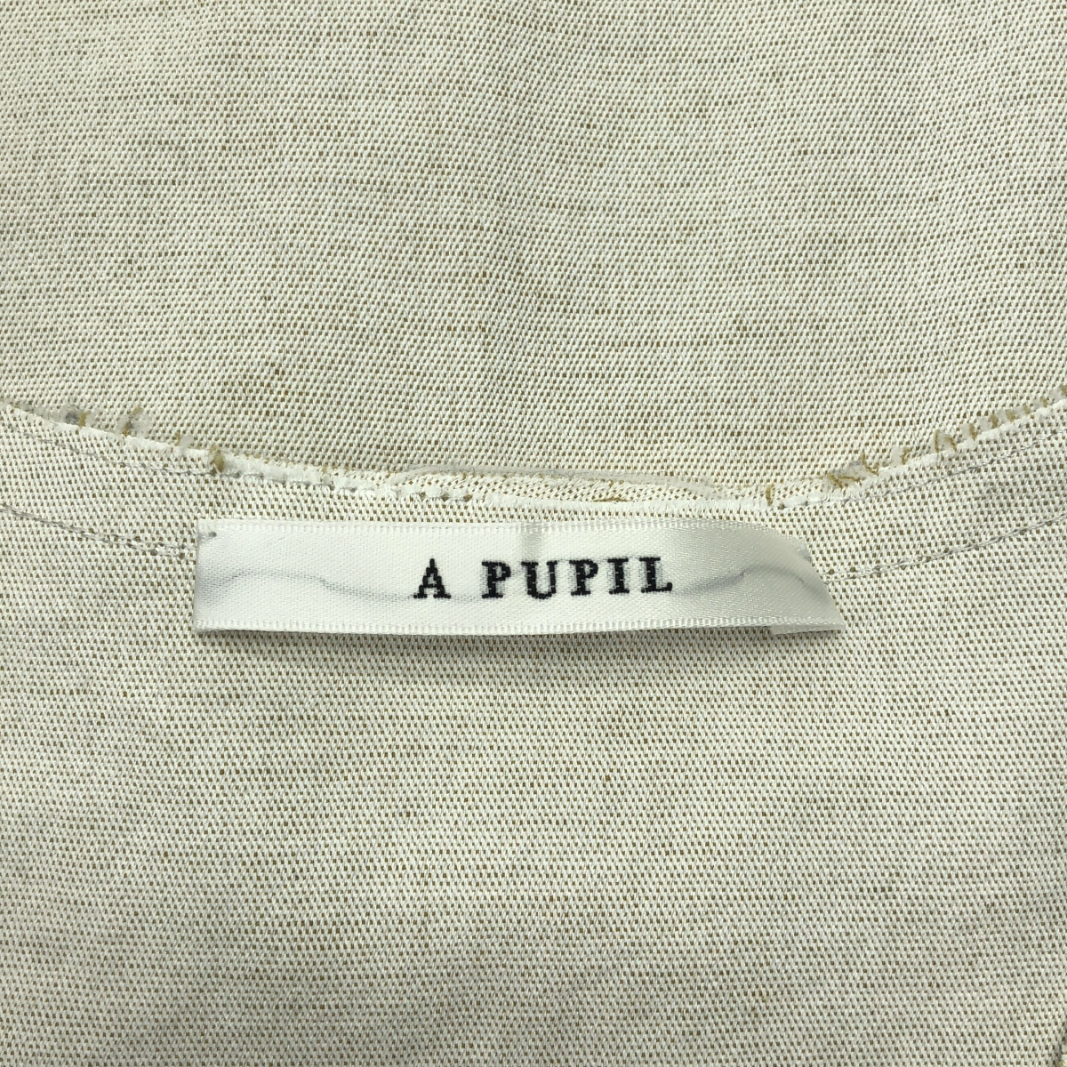 A PUPIL / アピューピル コットン リネン カットオフ ベルテッド プルオーバー トップス