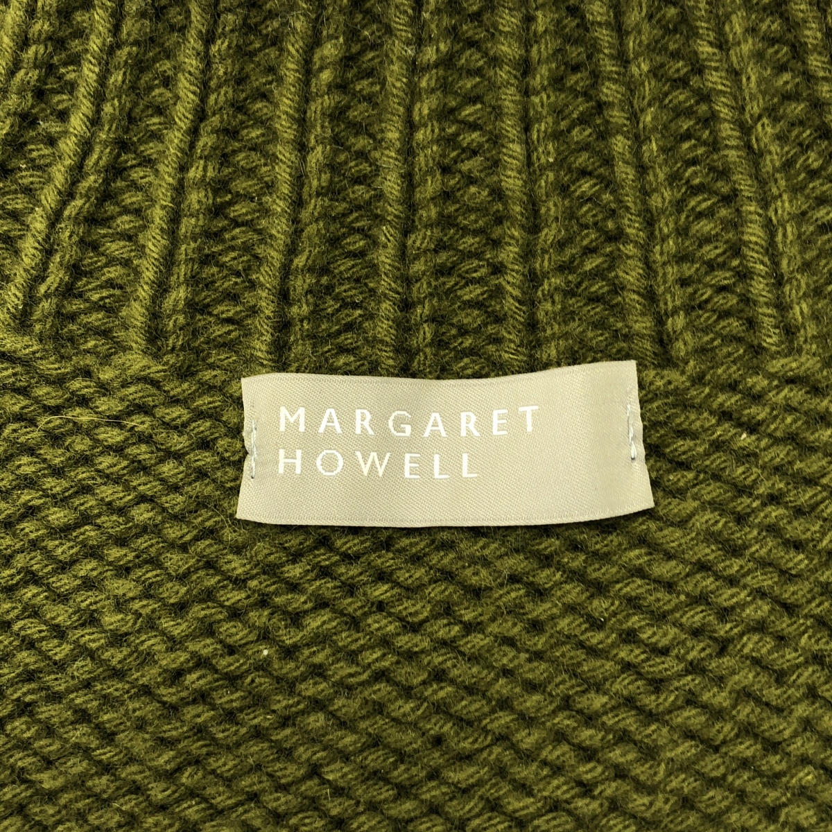 MARGARET HOWELL / マーガレットハウエル スコットランド製 ウールカシミヤ ケーブル ハイネックニット