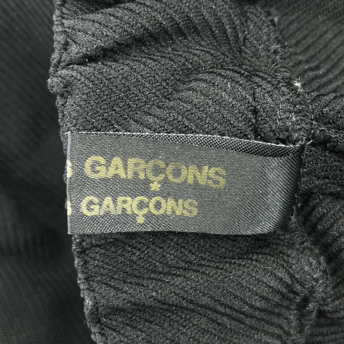 COMME des GARCONS COMME des GARCONS / コムコム ポリエステル 製品染め ビジュー 装飾 サイドライン ドローストリング パンツ