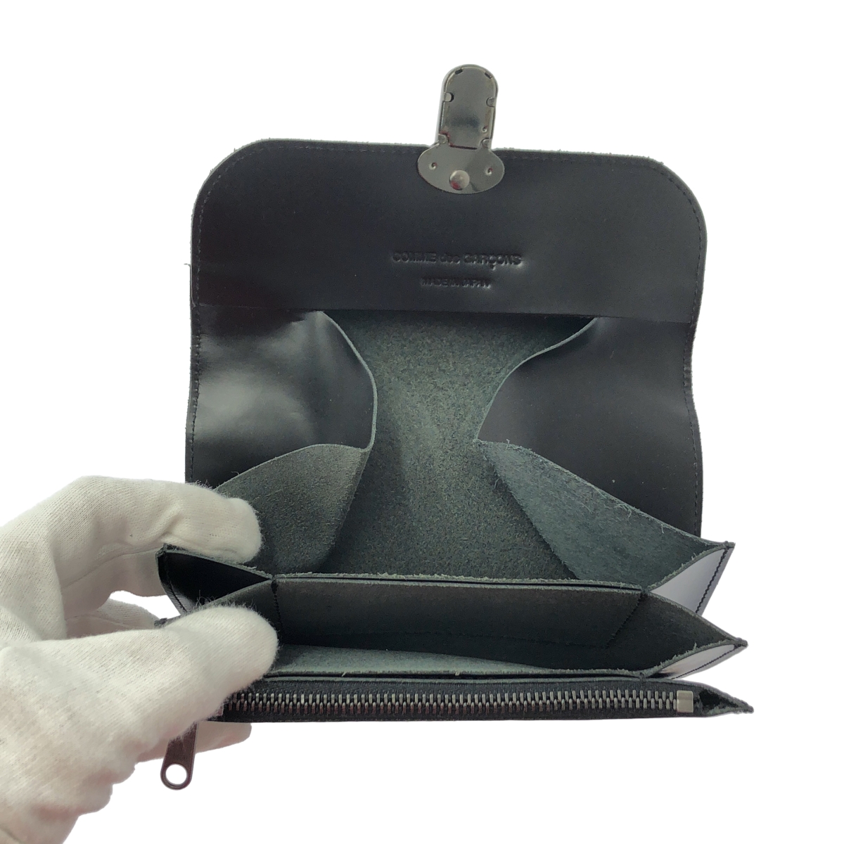 COMME des GARCONS / コムデギャルソン レザー スタッズ コンパクトウォレット 財布