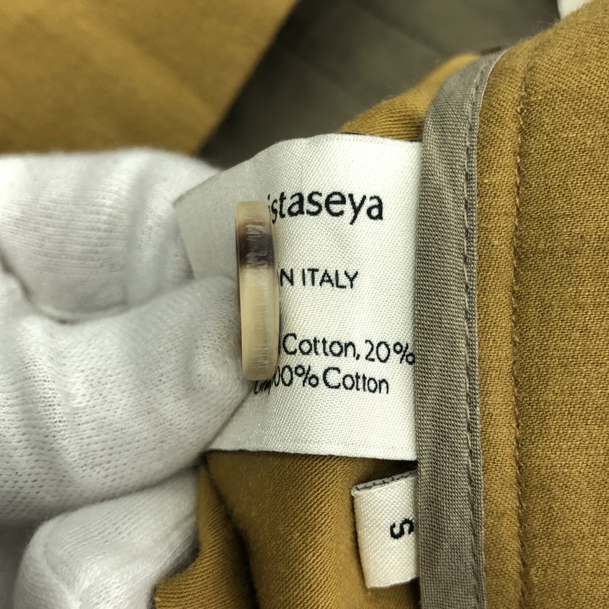 Cristaseya / クリスタセヤ コットン リネン 2タック ワイド スラックス パンツ