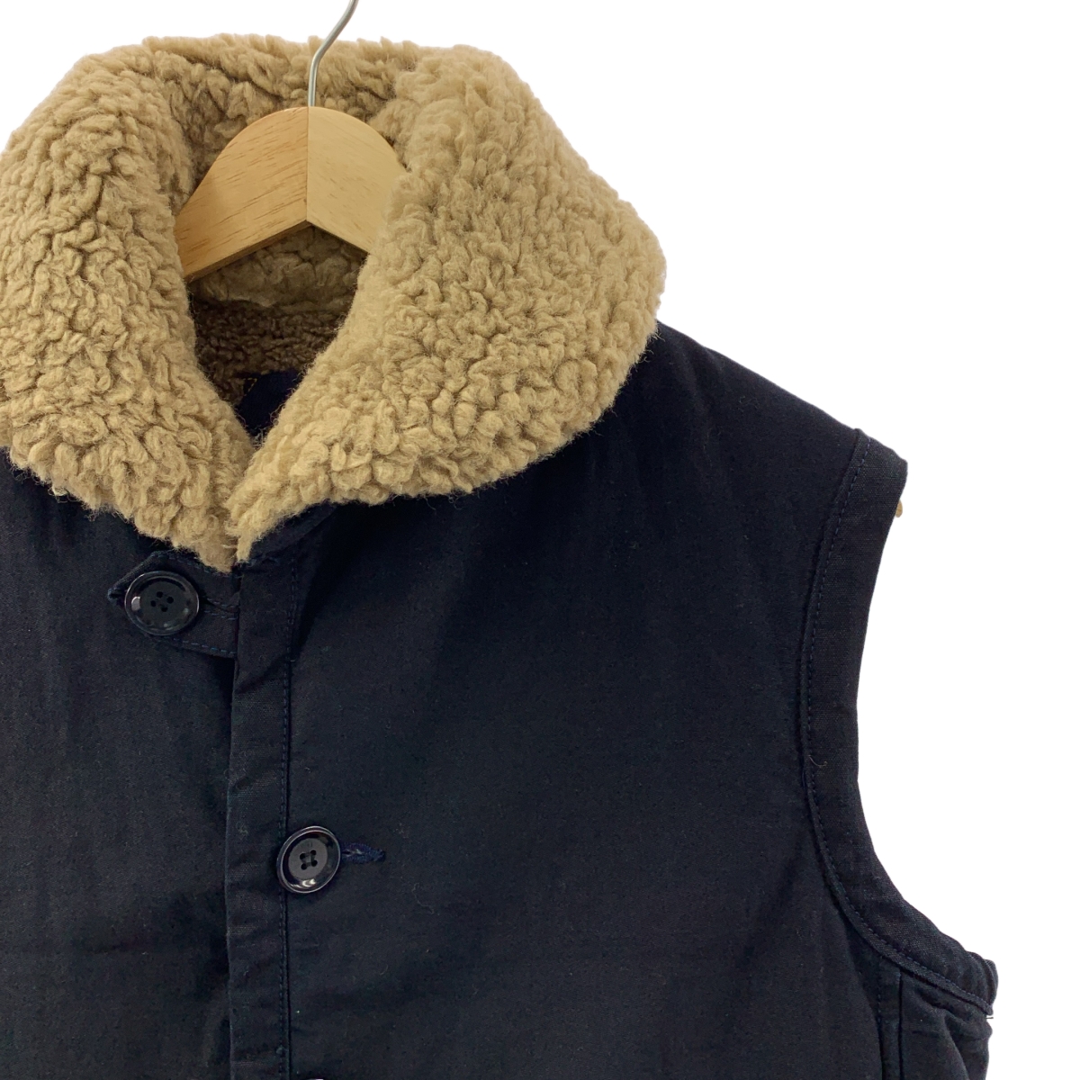 45r / フォーティファイブアール サテン ボア ベスト