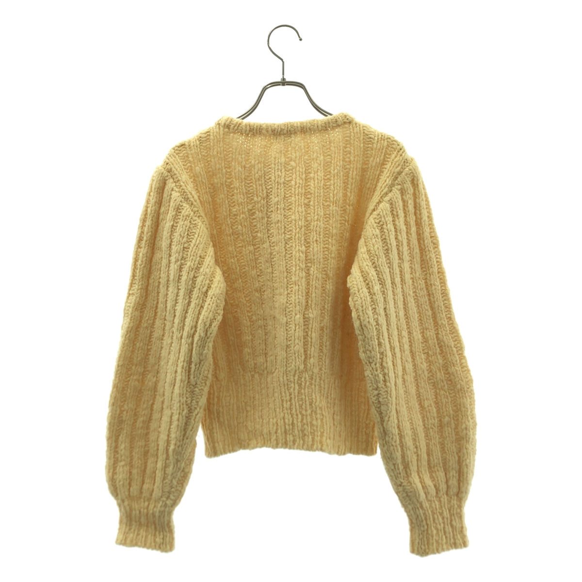 NOWOS / ノーウォス shetland slav cardigan / シェットランドウール スラブ ケーブル ニットカーディガン