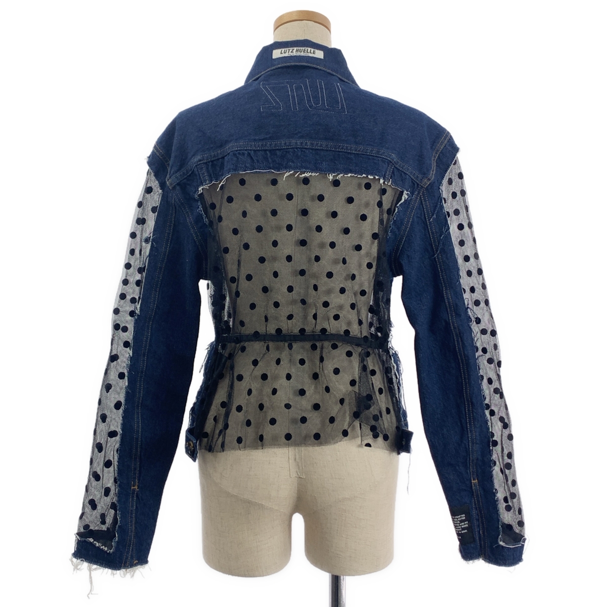 その他 IDOL DENIM JACKET チュール ドット ドッキング デニム ジャケット