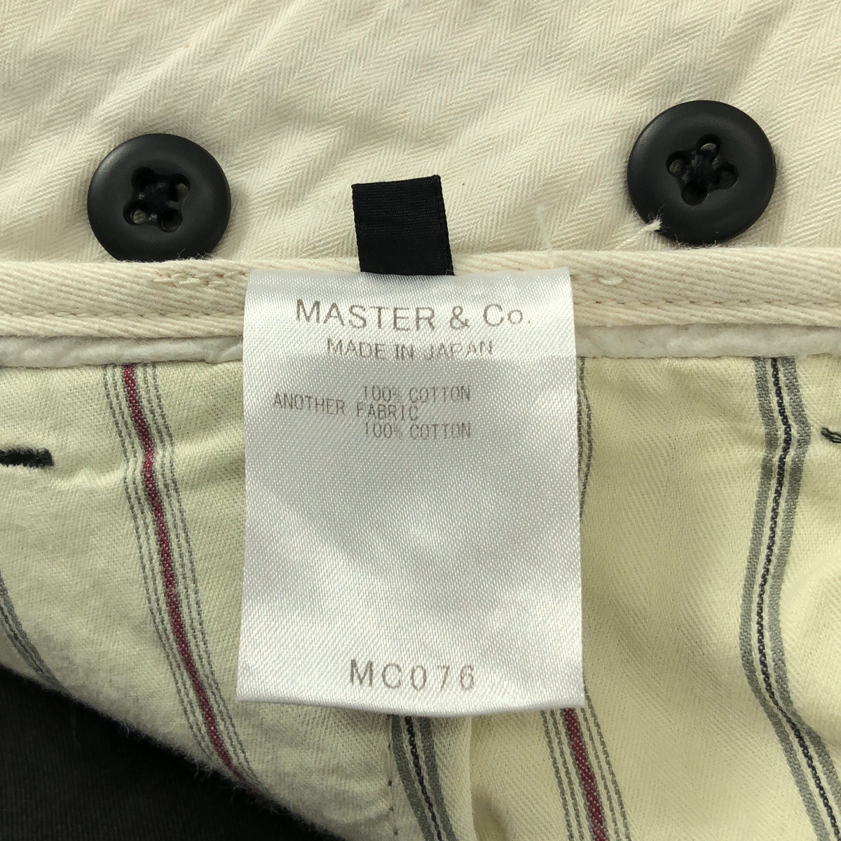 MASTER&CO / マスターアンドコー コットン ベルテッド パンツ