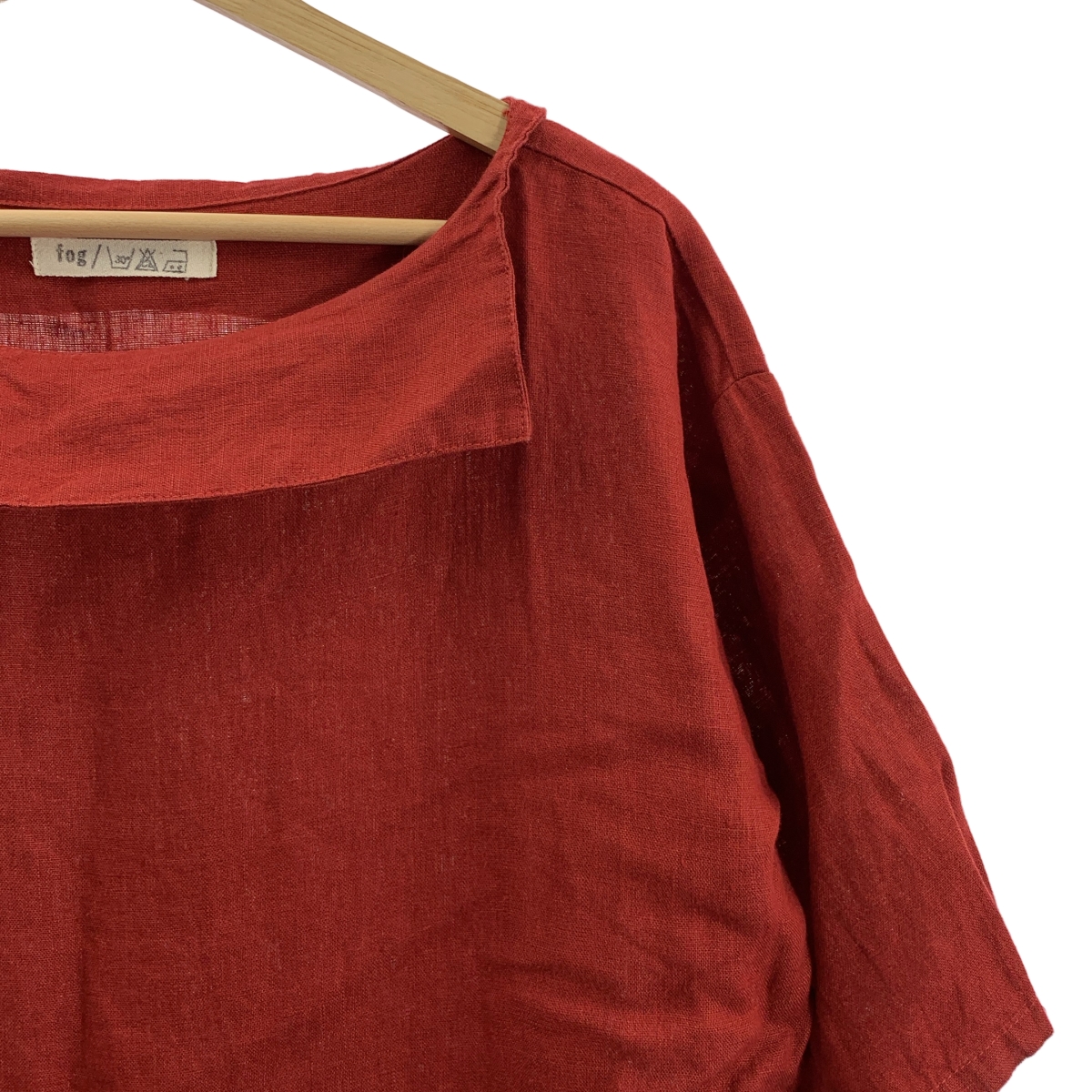 fog linen work / フォグリネンワーク × nest Robe / ネストローブ リネン セーラーカラー タック 半袖ワンピース